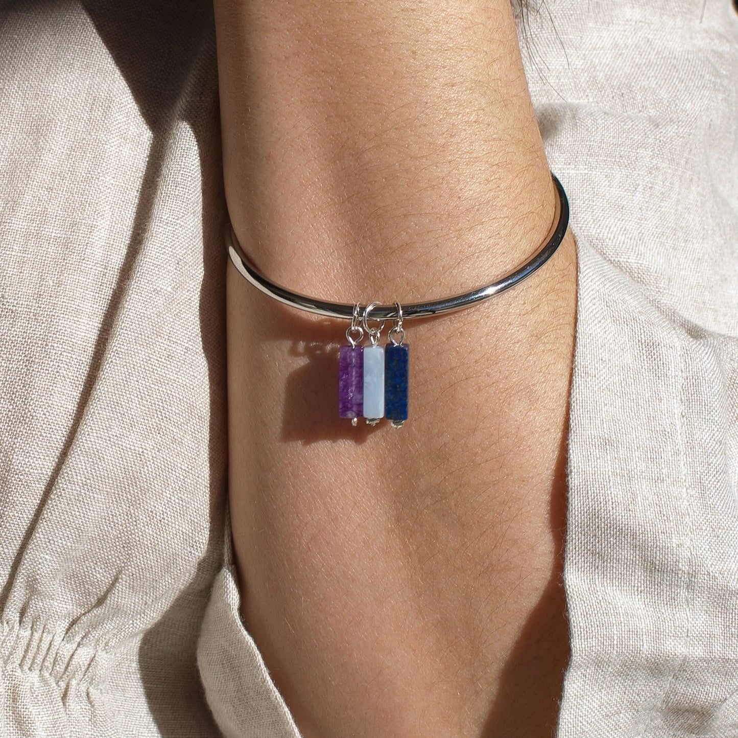 BRACELET INKA - LAPIS LAZULI, AMETHYSTE & AMAZONITE