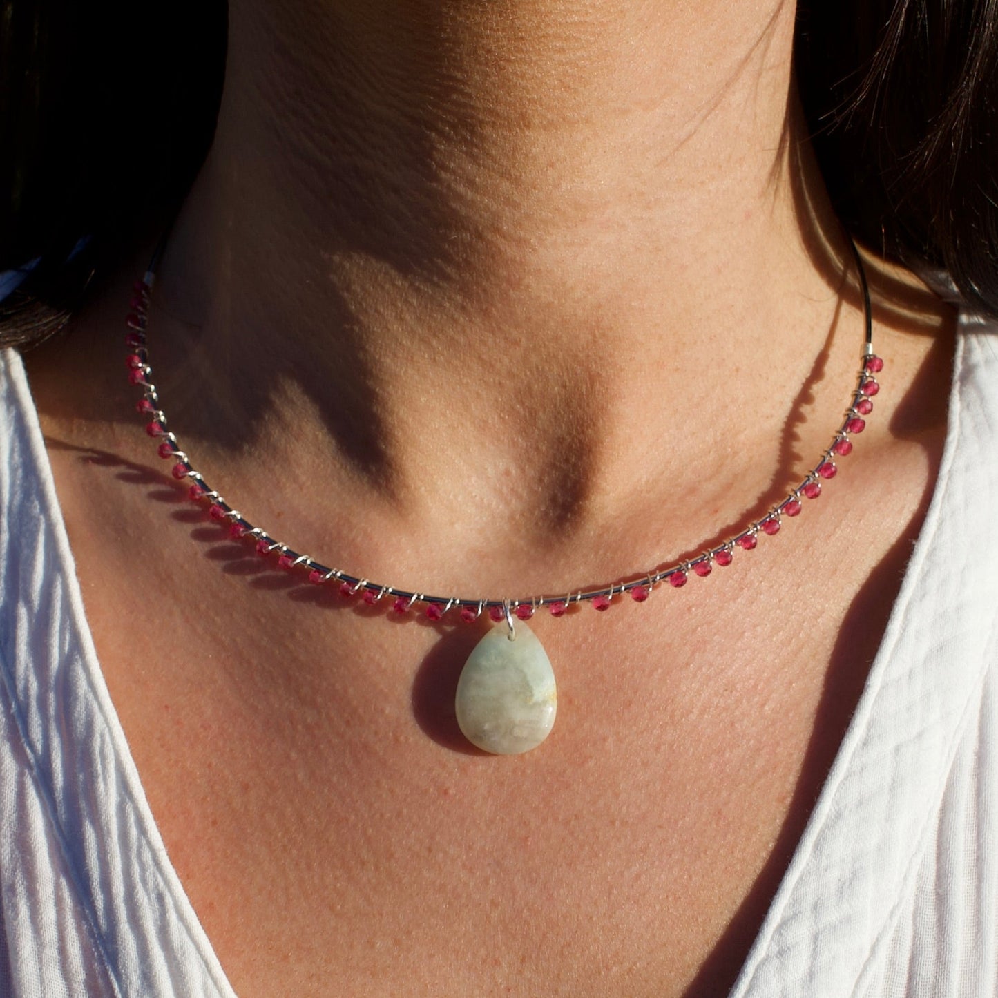 COLLIER LIV - AMAZONITE