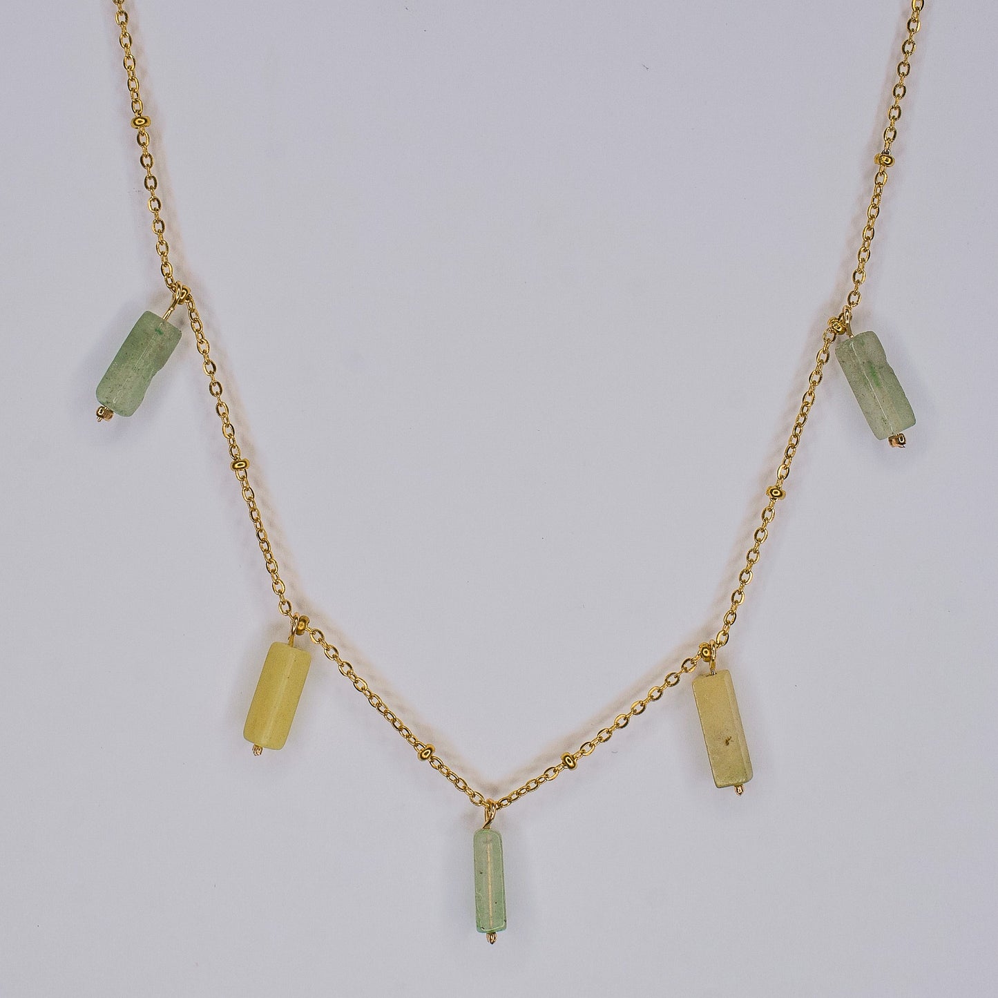 COLLIER AVA - AVENTURINE & QUARTZ