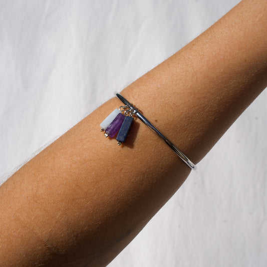 BRACELET INKA - LAPIS LAZULI, AMETHYSTE & AMAZONITE