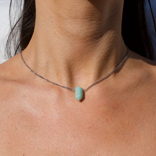 COLLIER ATLAS - AMAZONITE