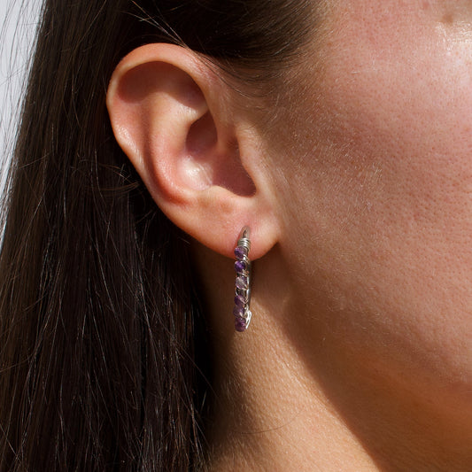 BOUCLES D'OREILLES LIV - AMETHYSTE