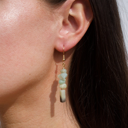 BOUCLES D'OREILLES ORA - AMAZONITE