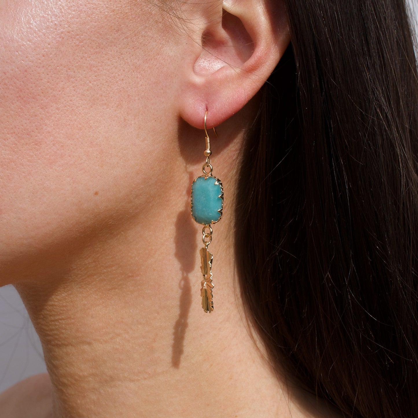 BOUCLES D'OREILLES SUN - AMAZONITE