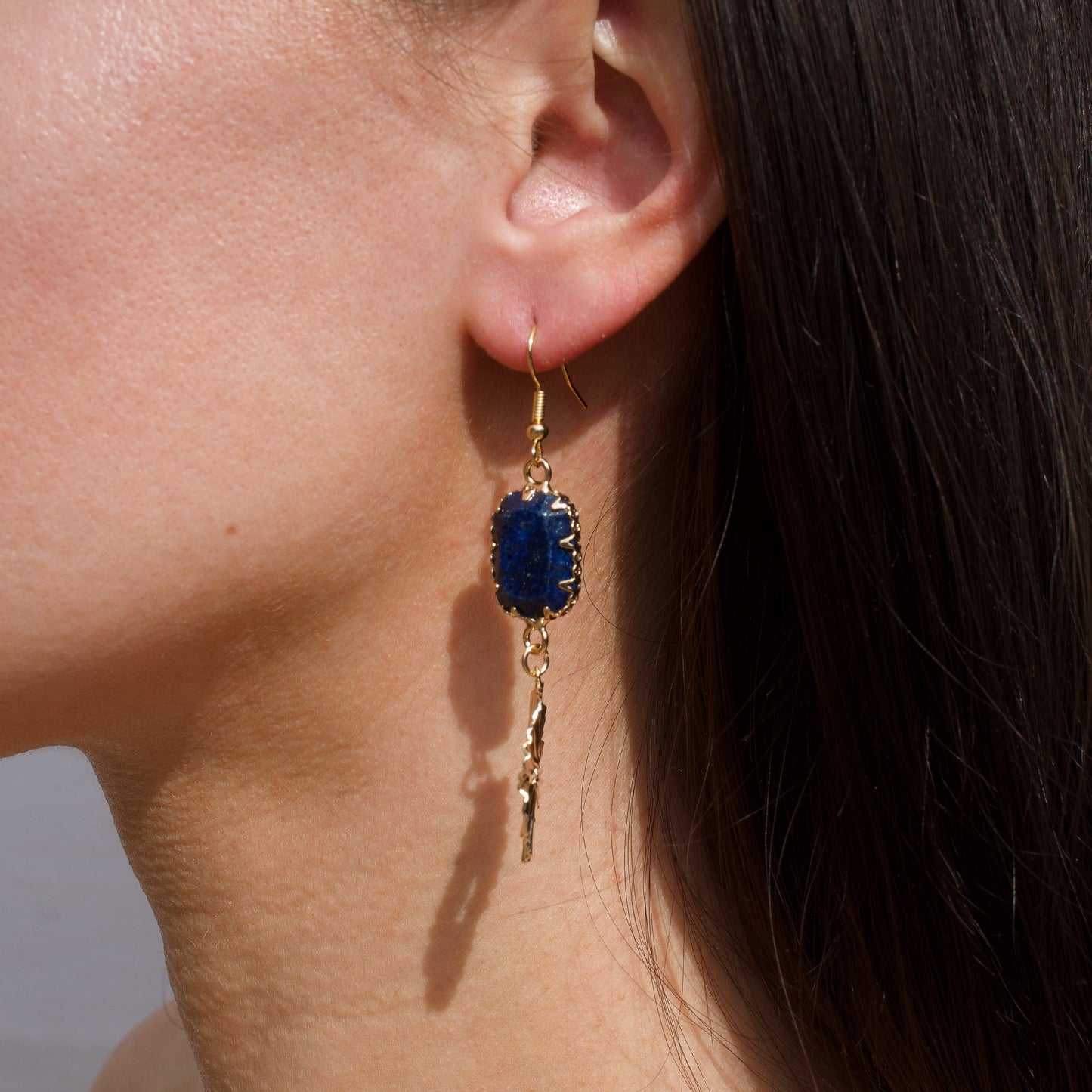 BOUCLES D'OREILLES SUN - LAPIS LAZULI