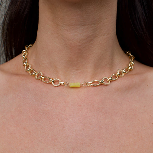 Collier Lys Quartz citron