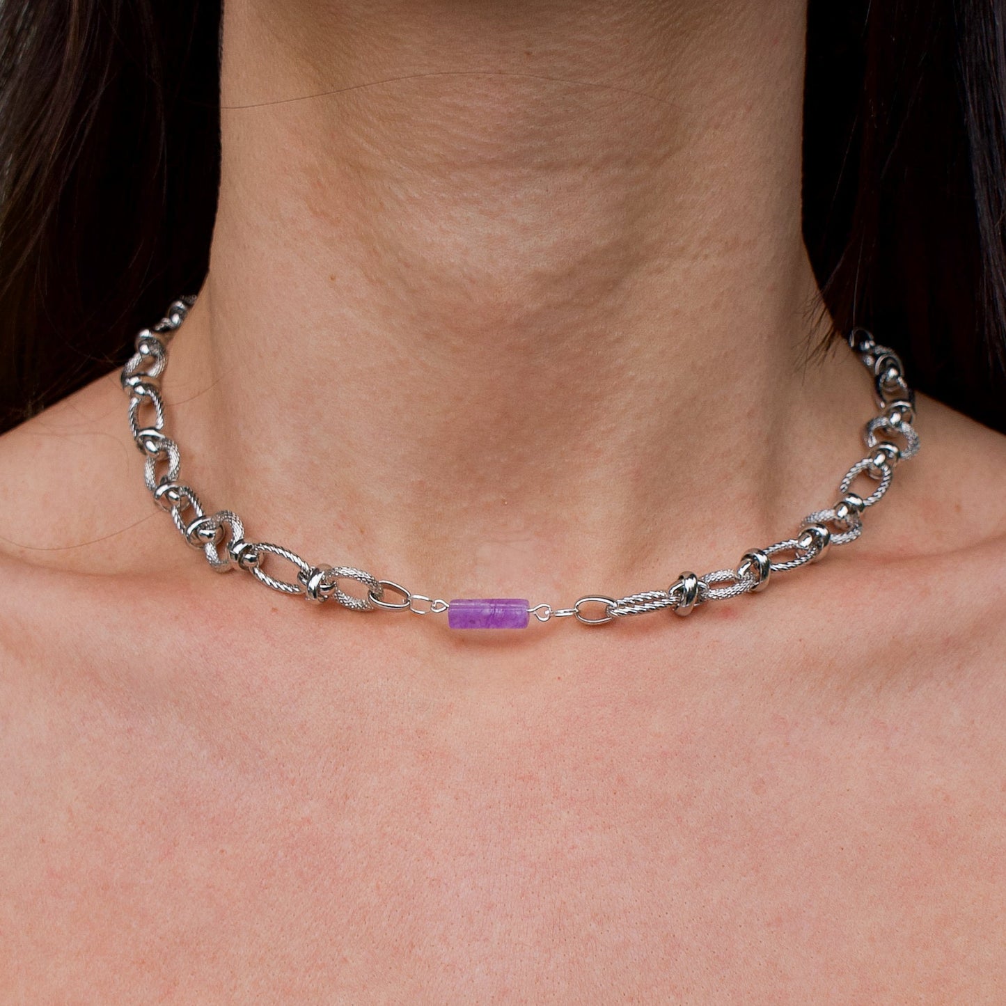 Collier Lys Amethyste