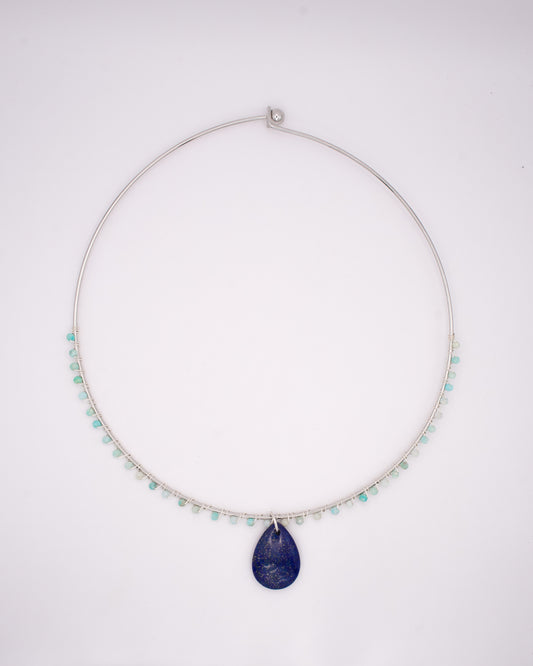 COLLIER LIV - LAPIS LAZULI & AMAZONITE