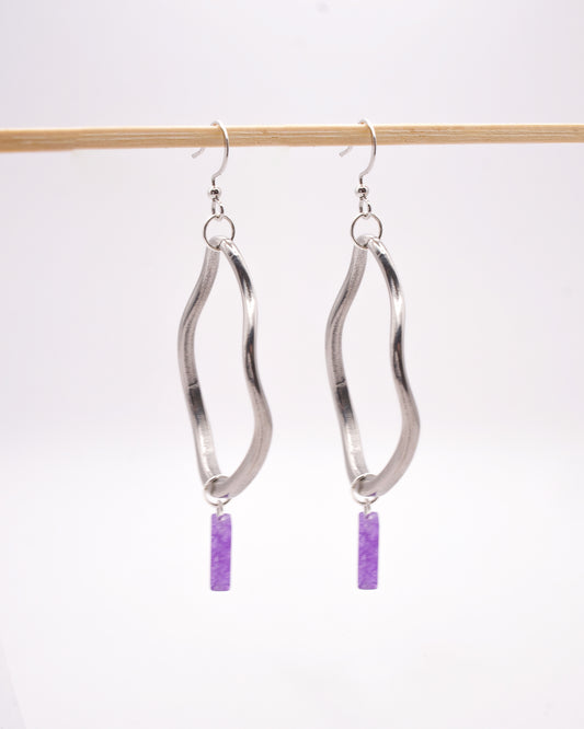 BOUCLES D'OREILLES ATHENA - AMETHYSTE