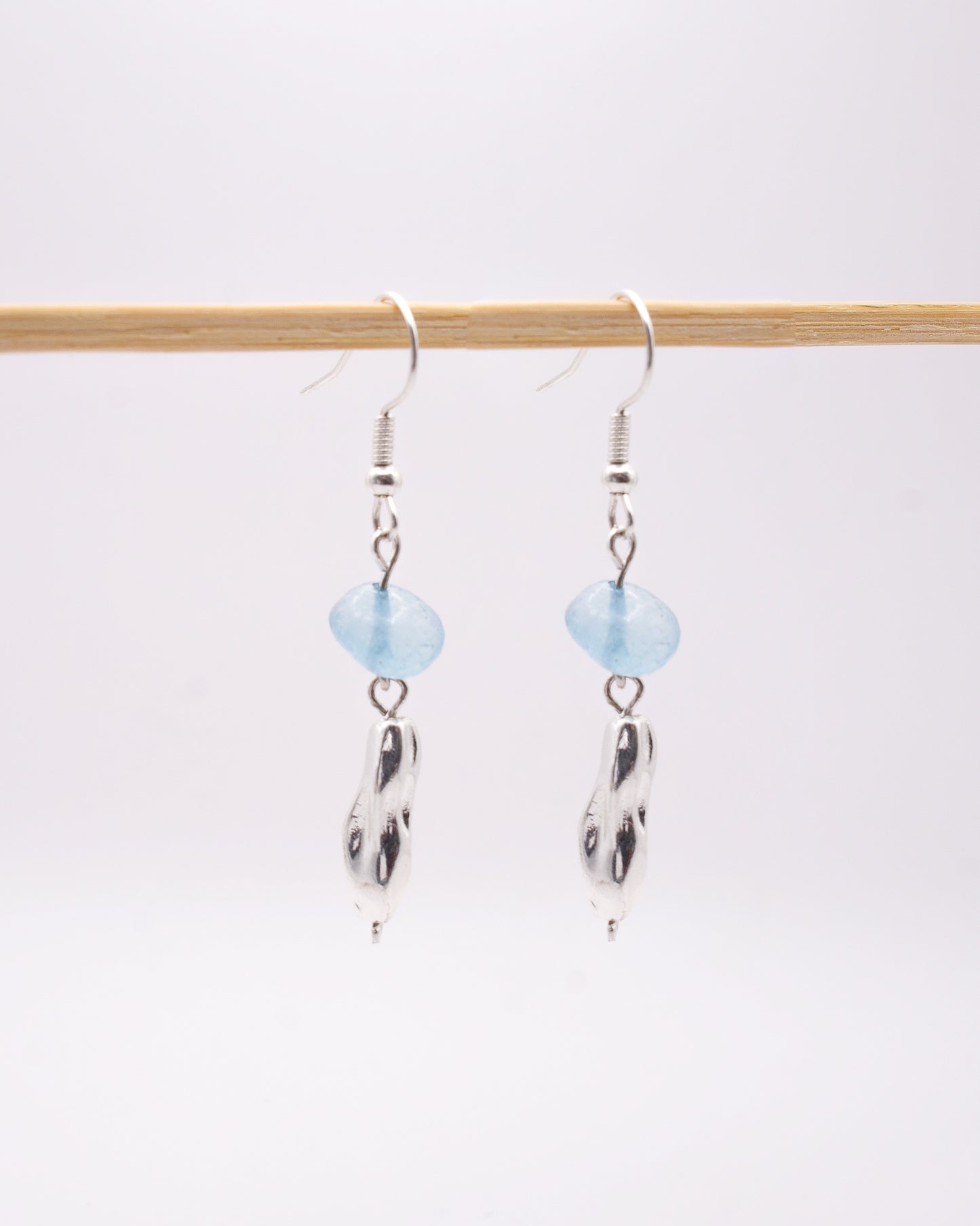 BOUCLES D'OREILLES RIVA - AQUAMARINE