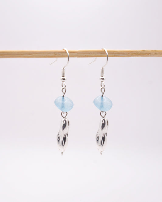 BOUCLES D'OREILLES RIVA - AQUAMARINE