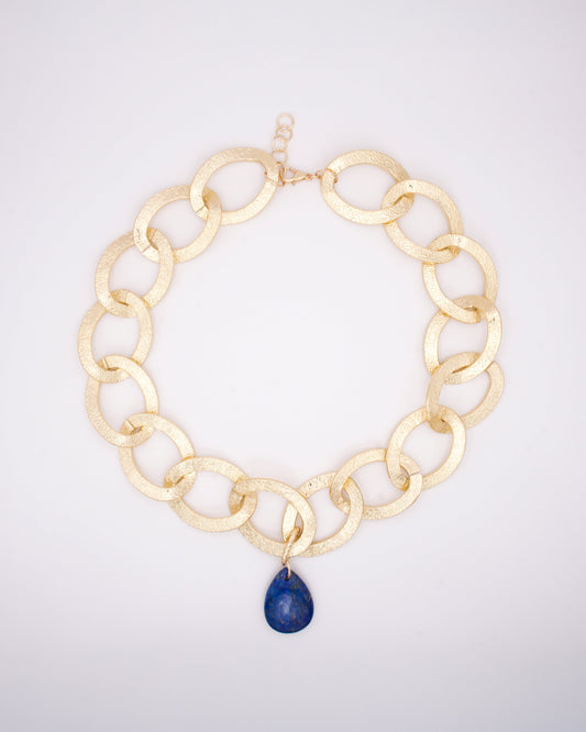 Collier Aur Lapis LAzuli